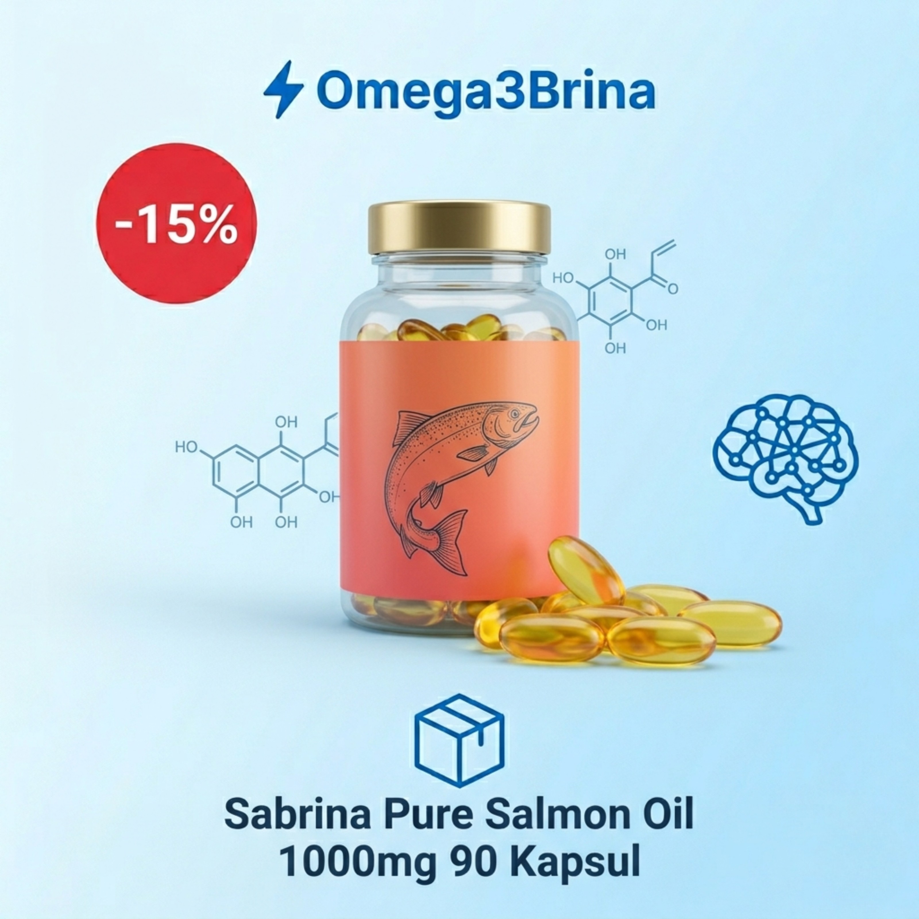 Sabrina Pure Salmon Oil 1000mg 90 Kapsul