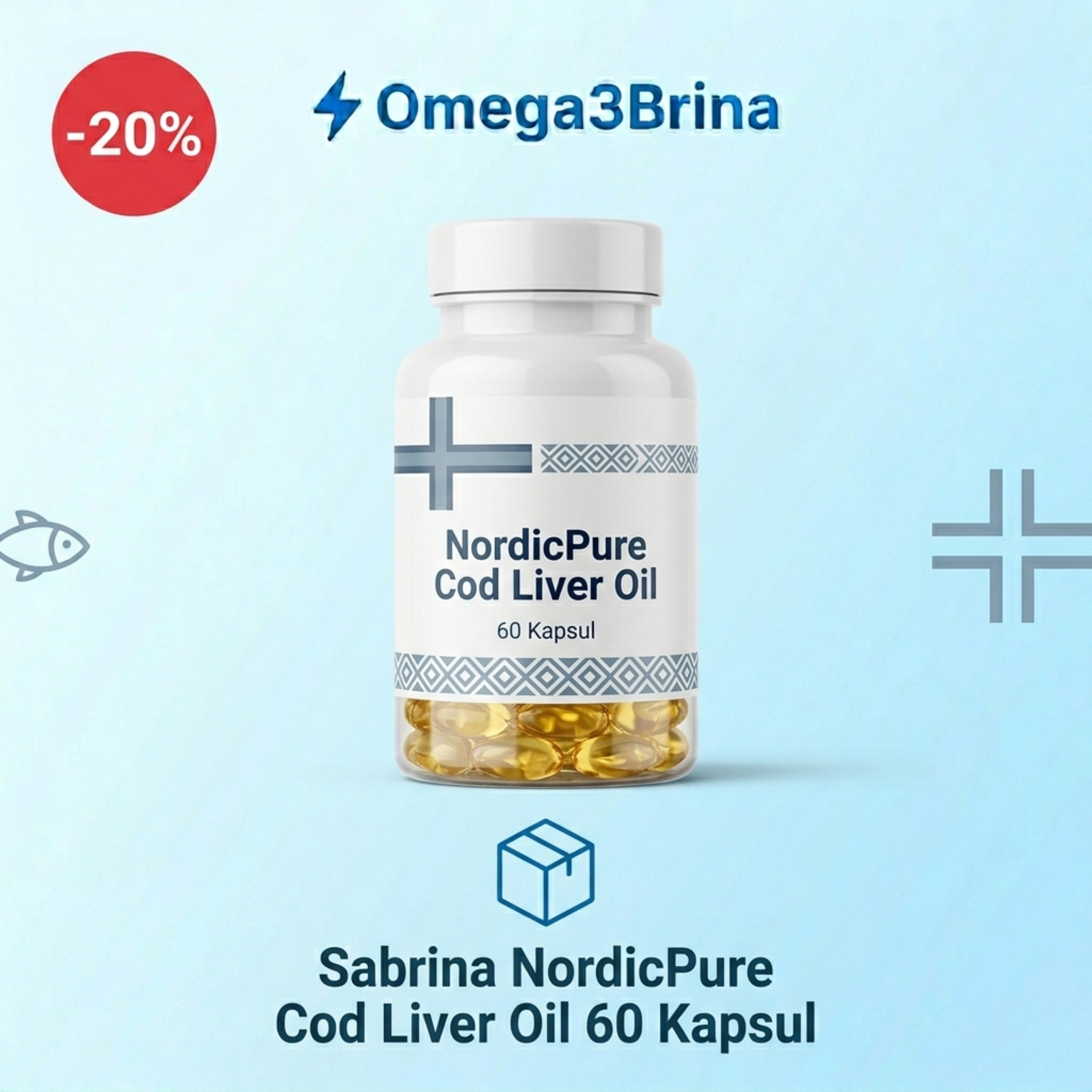 Sabrina NordicPure Cod Liver Oil 60 Kapsul